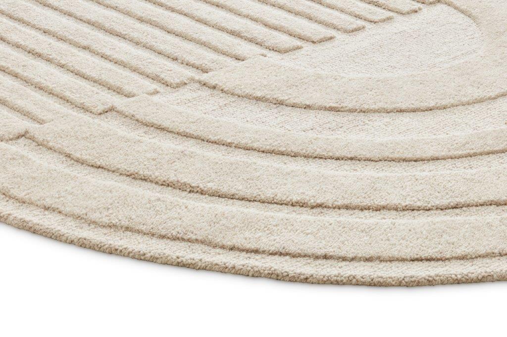 Monza Girare Vloerkleed Lichtgrijs Ø200