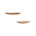 Craftsman Teakhouten Wandplank Set van 2 (25 cm)