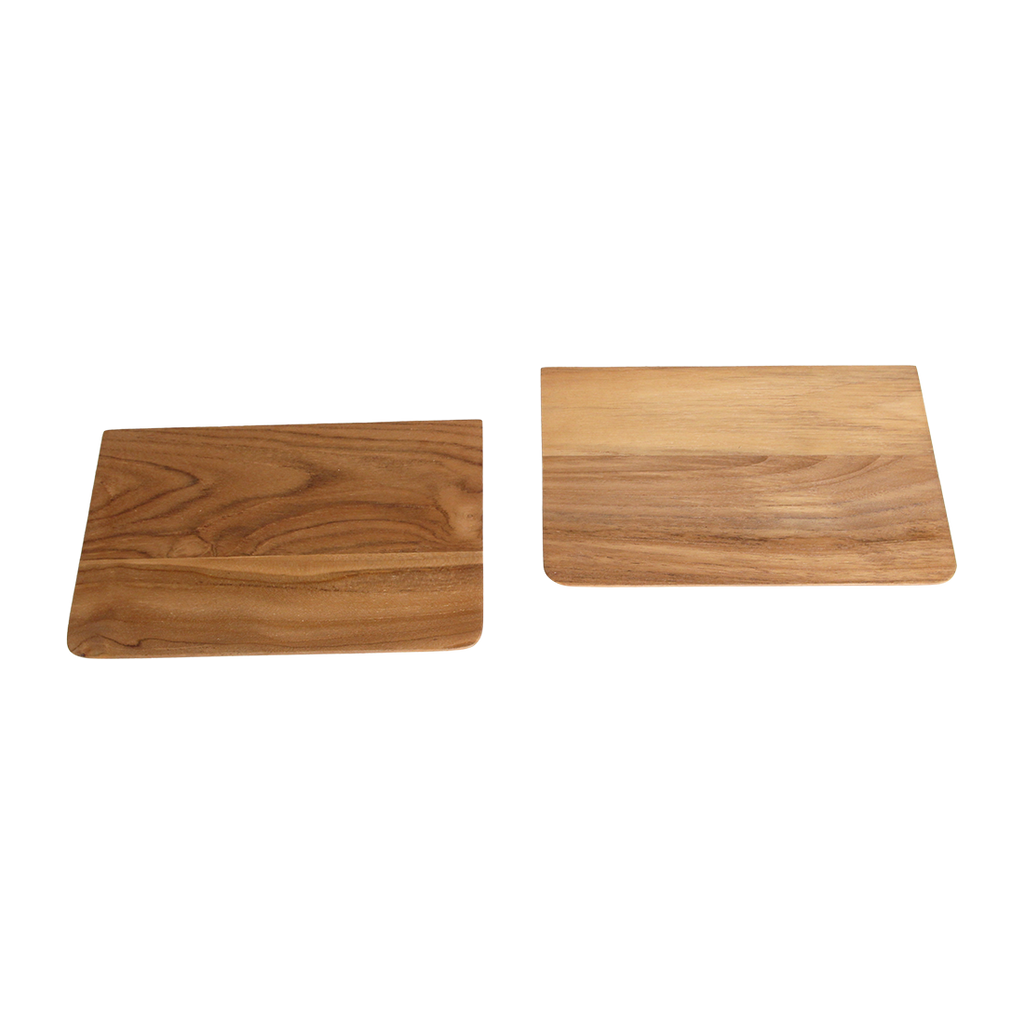 Craftsman Teakhouten Wandplank Set van 2 (25 cm)