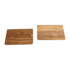 Craftsman Teakhouten Wandplank Set van 2 (25 cm)