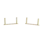 Craftsman Teakhouten Wandplank Set van 2 (25 cm)