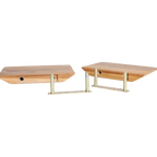 Craftsman Teakhouten Wandplank Set van 2 (25 cm)