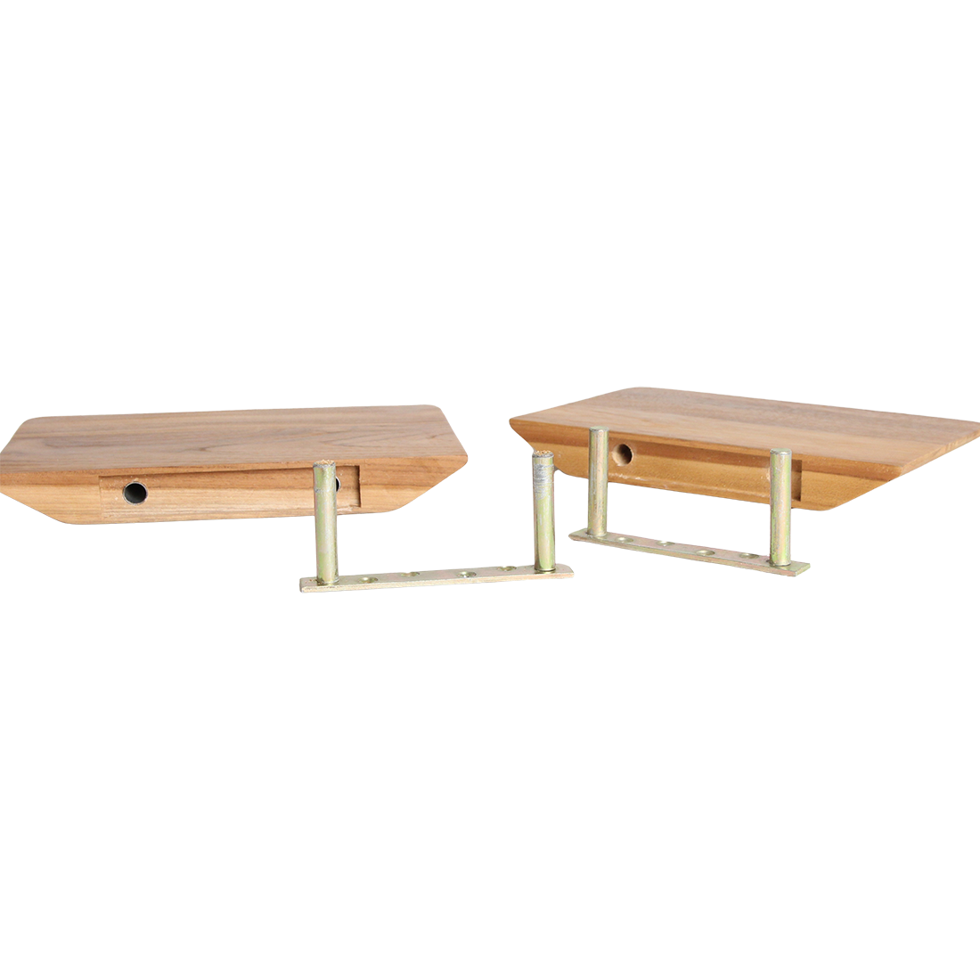 Craftsman Teakhouten Wandplank Set van 2 (25 cm)