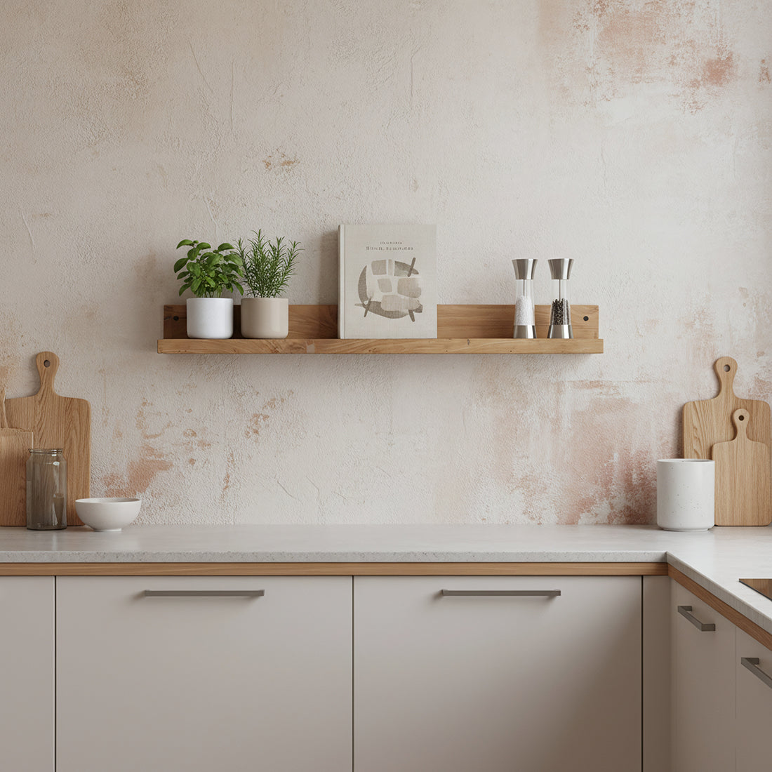 Elements Teakhouten Wandplank 75x8x8 cm