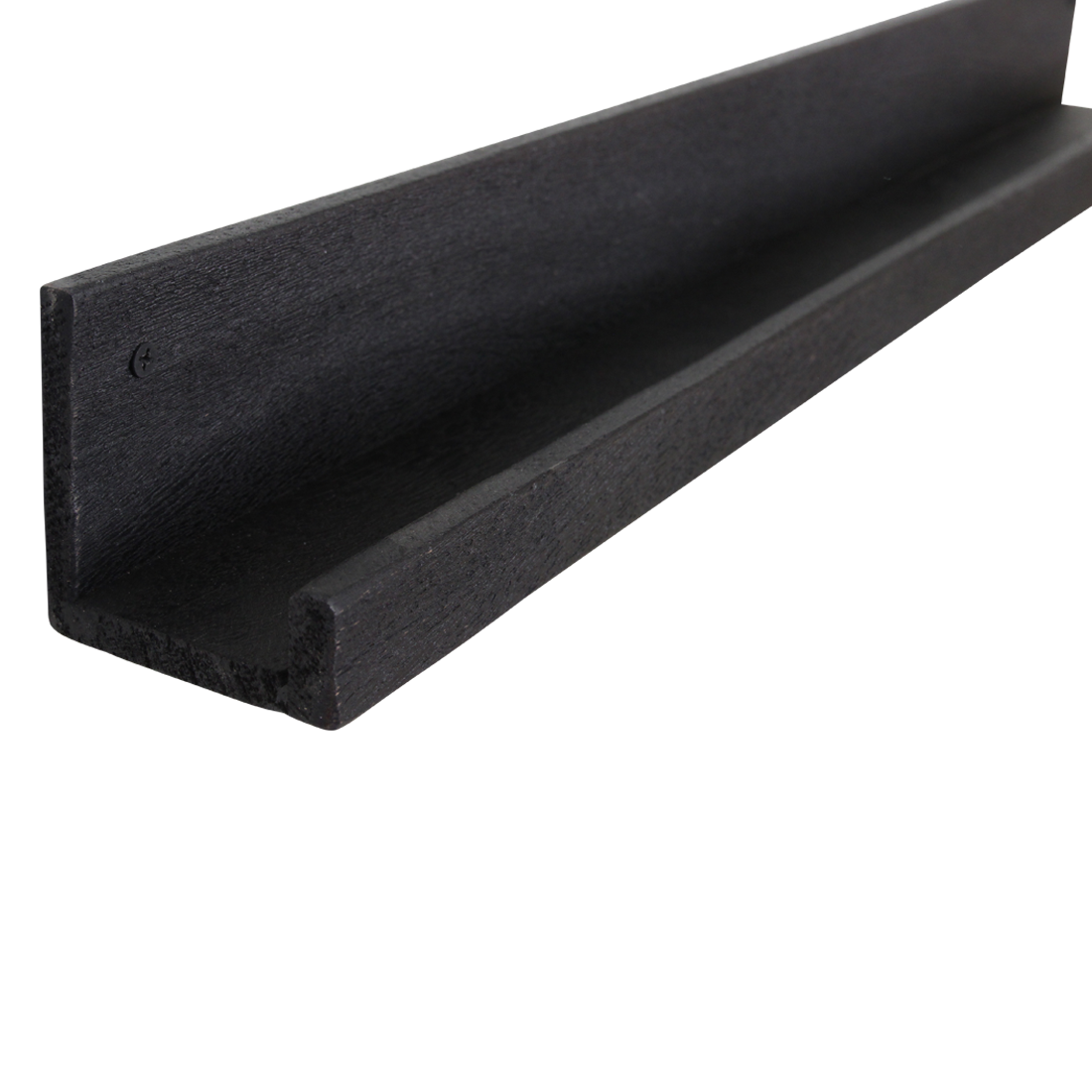 Factory wandplank zwart - FSC-gerecycled hout - 75x8x8 cm