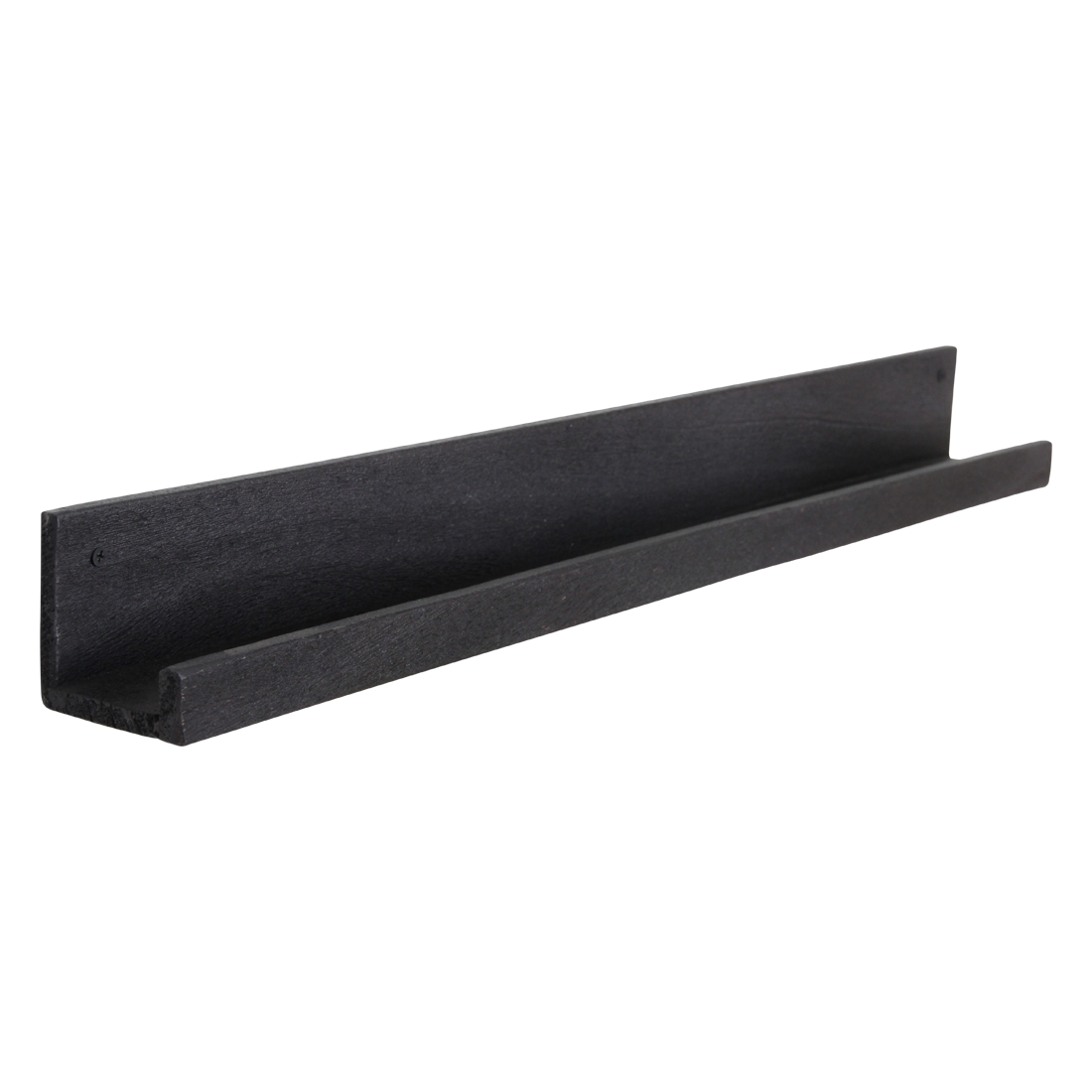 Factory wandplank zwart - FSC-gerecycled hout - 75x8x8 cm