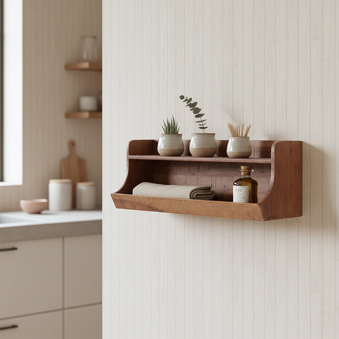 Factory Opbergwandplank FSC‑Gerecycled Hout 60 cm