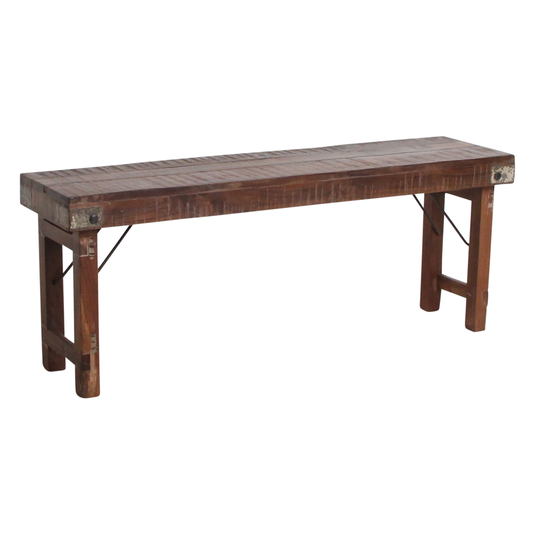 Inklapbare eetkamerbank - FSC-gerecycled hout - 120 cm