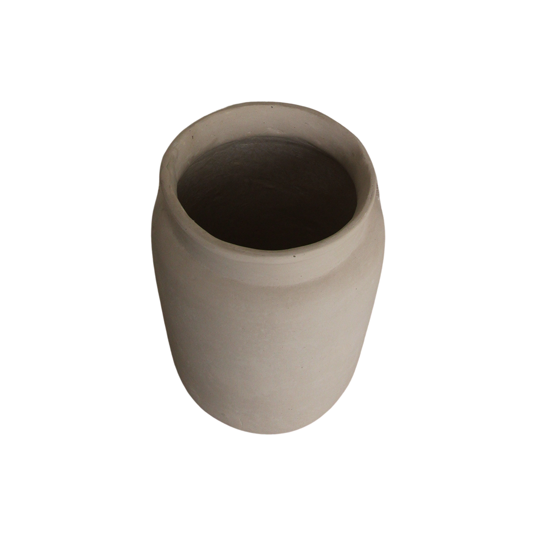 Krijtkleurige decoratieve vaas Mandore M - 22x22x31 cm