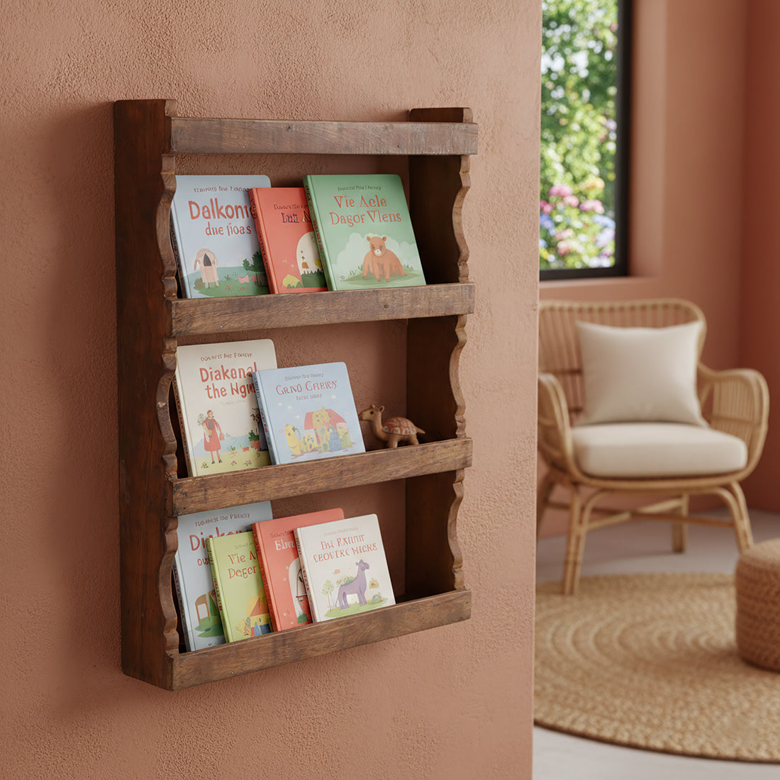 Flavoer kruidenrek - FSC-gerecycled hout - 48,5x10x58 cm