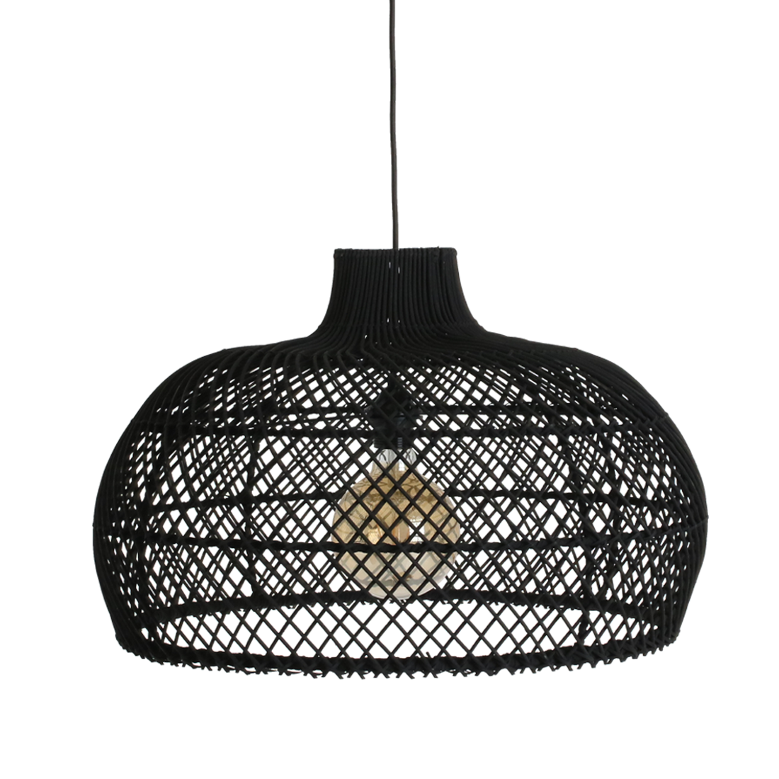 Maze rotan hanglamp zwart - Ø 57 x 36 cm