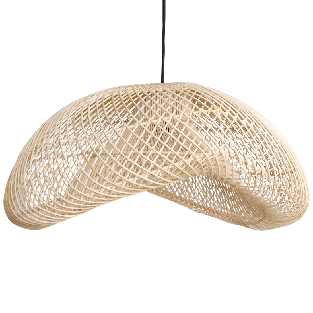 Maze rotan hanglamp organisch XL - Ø 75x31 cm