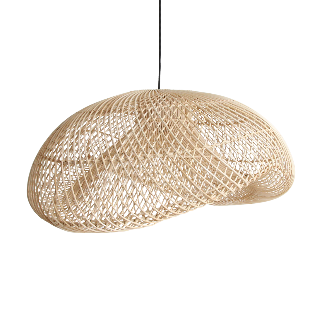 Maze rotan hanglamp organisch XL - Ø 75x31 cm