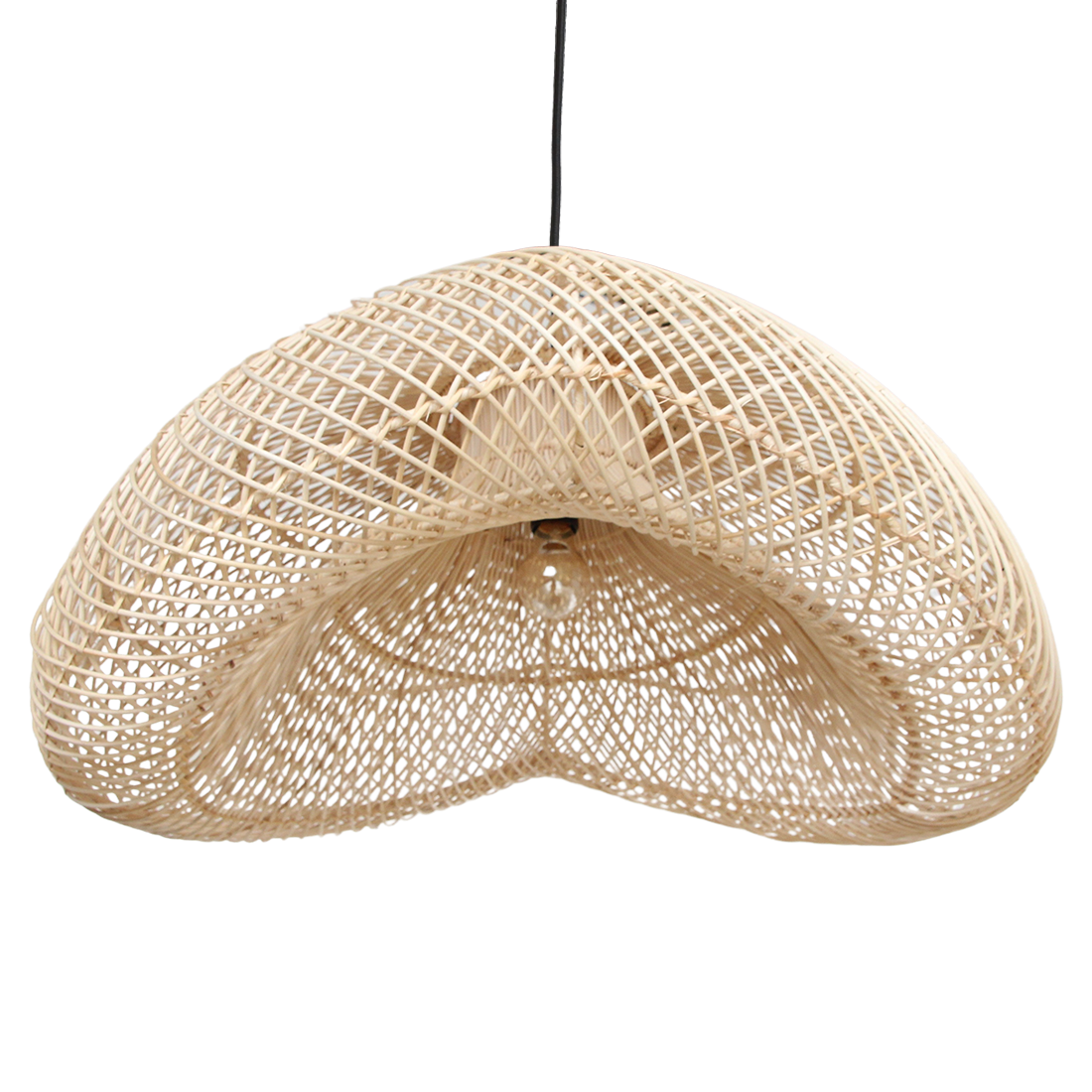 Maze rotan hanglamp organisch XL - Ø 75x31 cm