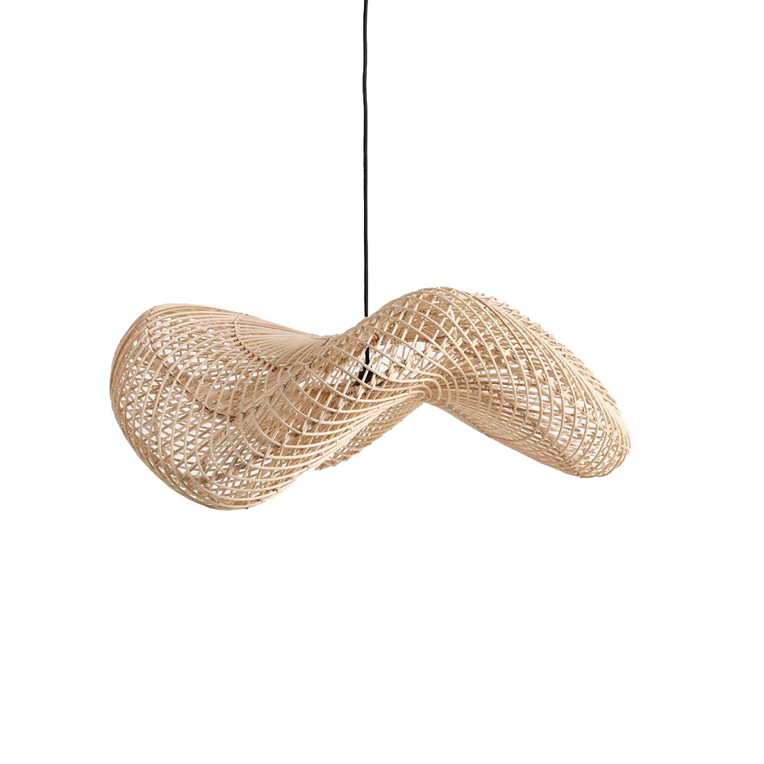 Wave rotan hanglamp L - Ø 71x26 cm