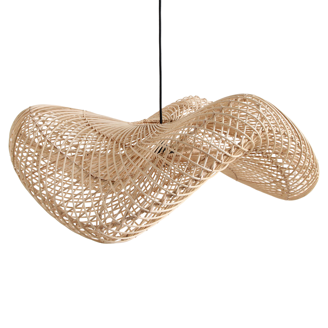 Wave rotan hanglamp L - Ø 71x26 cm