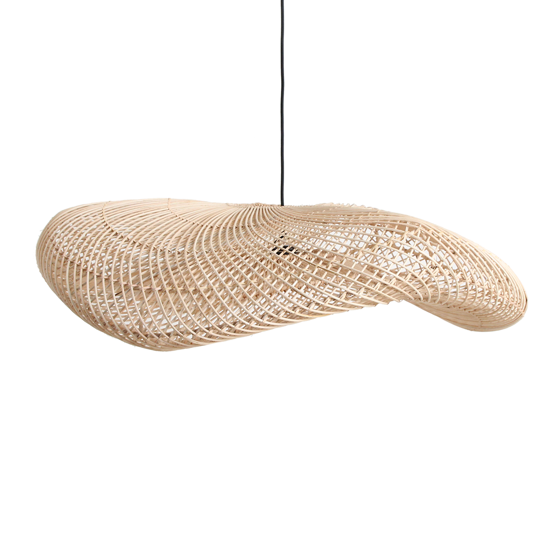 Wave rotan hanglamp XL - Ø90x22 cm