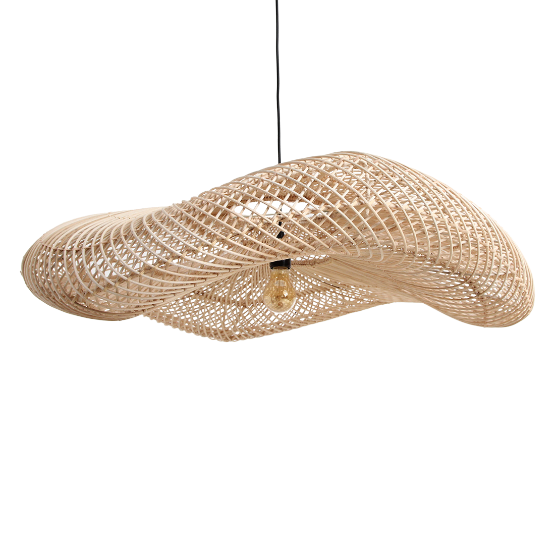 Wave rotanlamp XXL - Ø115x35 cm
