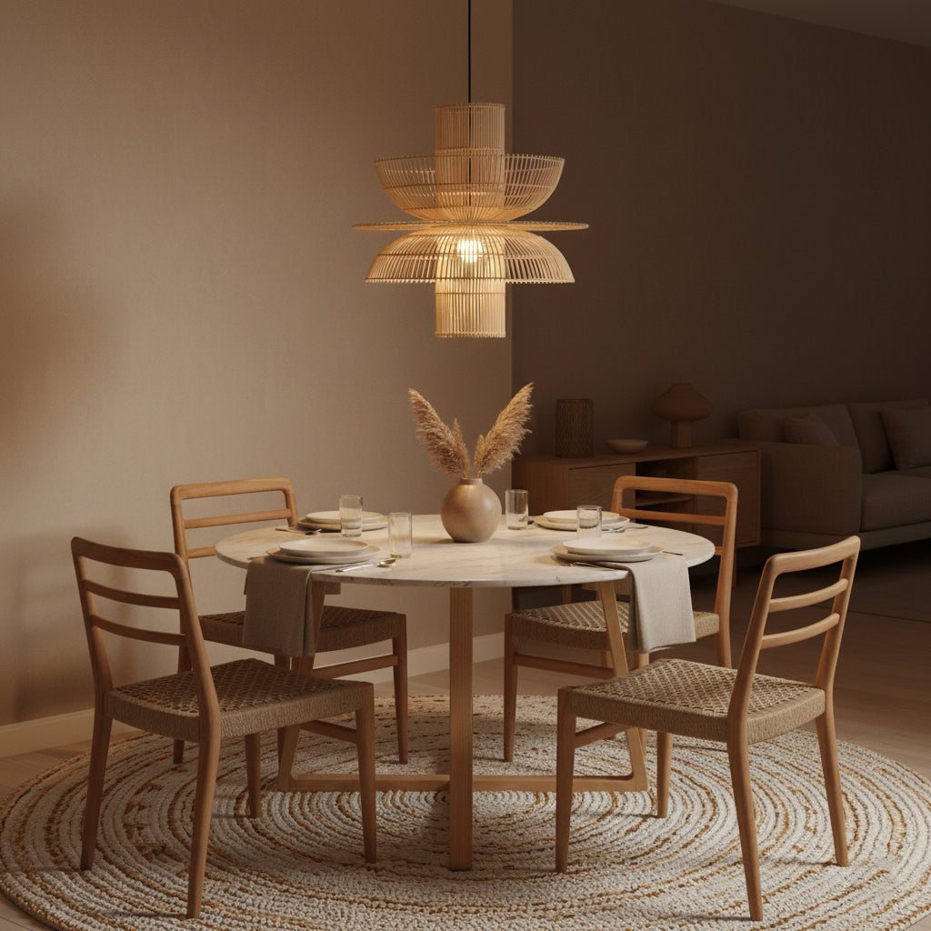 Saturn rotan hanglamp - Ø 65x63 cm