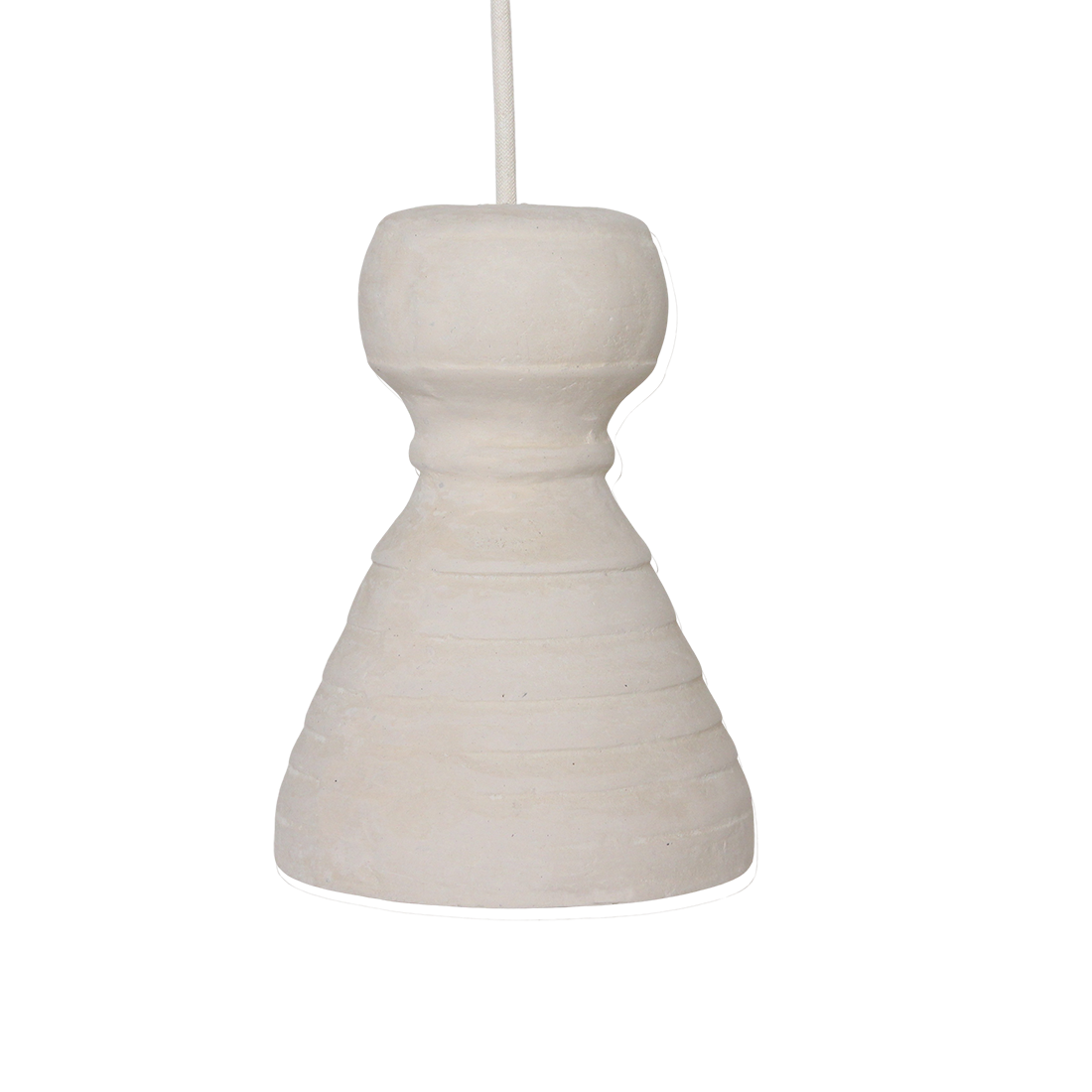 Krijtkleurige hanglamp Kanoi - 15x15x20,5 cm