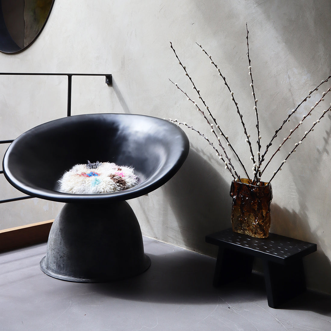 Mangohouten Kruk Zwart