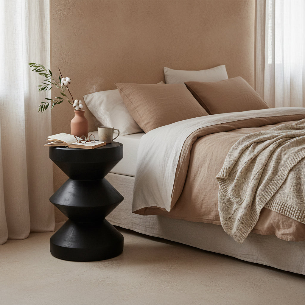 Forma Teakhouten Bijzettafel Rizo Zwart