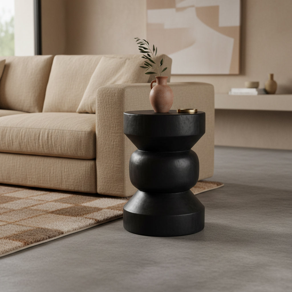 Forma Teakhouten Bijzettafel Ritari Zwart