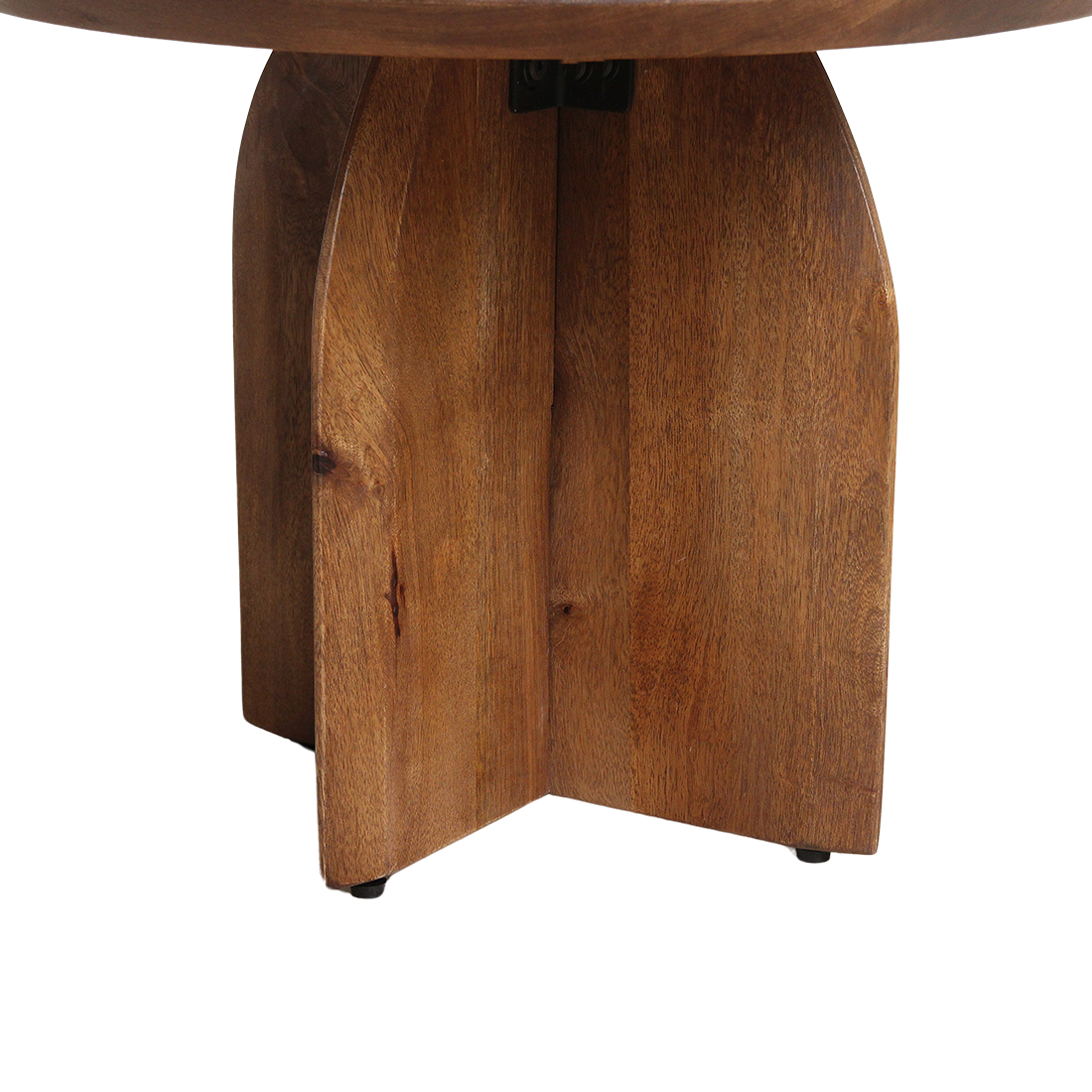 Bullnose Mangohouten Bijzettafel Cross Ø55