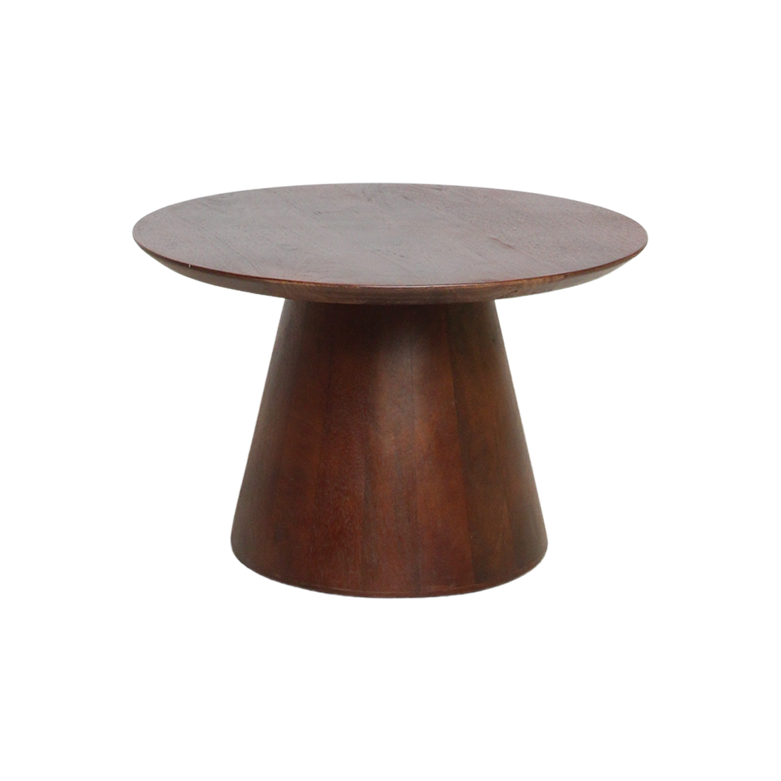 Bullnose Mangohouten Bijzettafel Cone Ø55