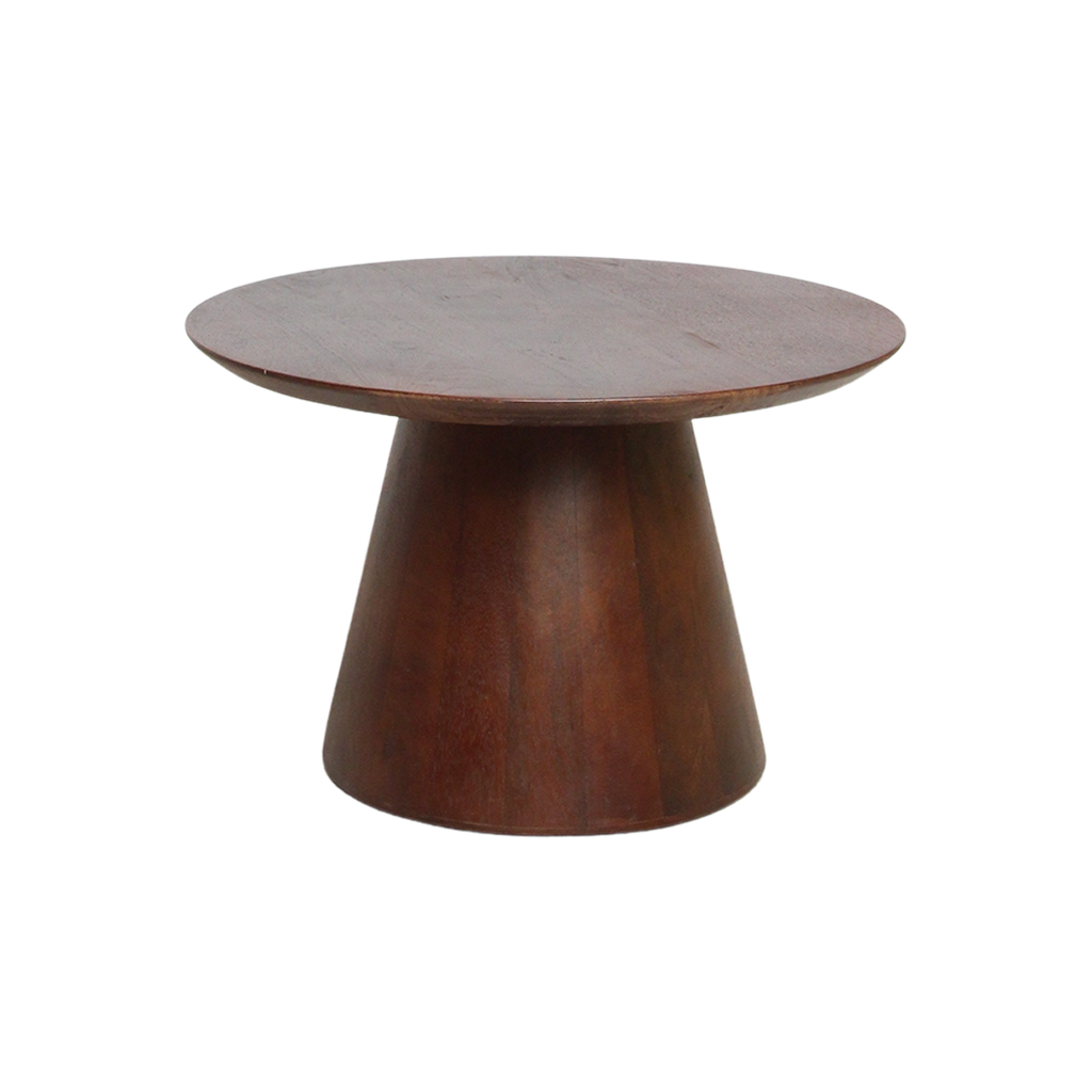 Bullnose Mangohouten Bijzettafel Cone Ø55