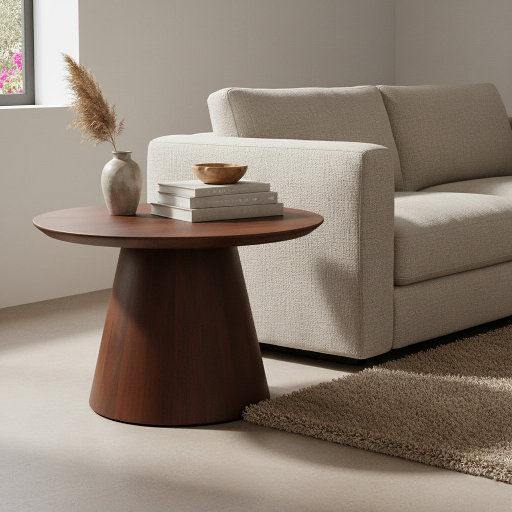 Bullnose Mangohouten Bijzettafel Cone Ø55