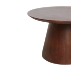 Bullnose Mangohouten Bijzettafel Cone Ø55