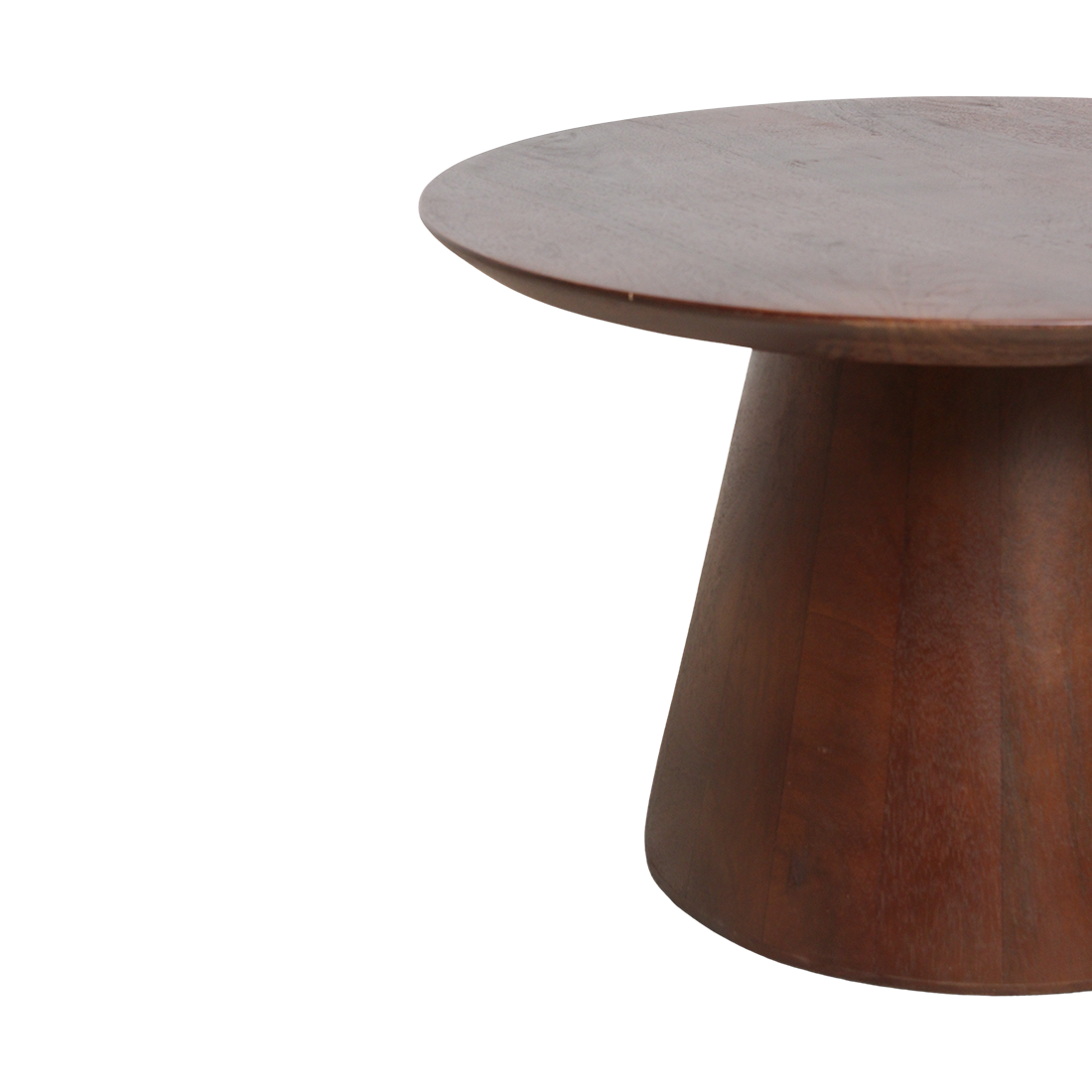 Bullnose Mangohouten Bijzettafel Cone Ø55