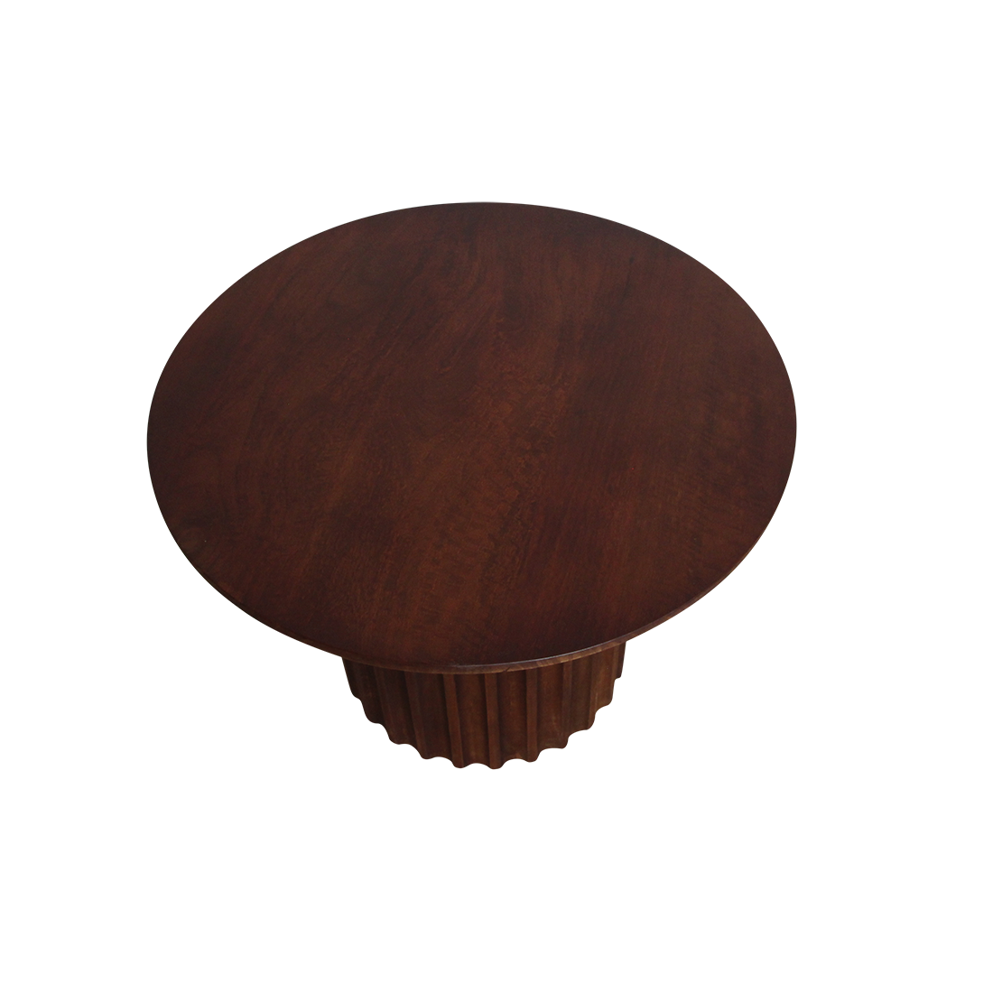 Bullnose bijzettafel reversed bruin Ø 55 cm