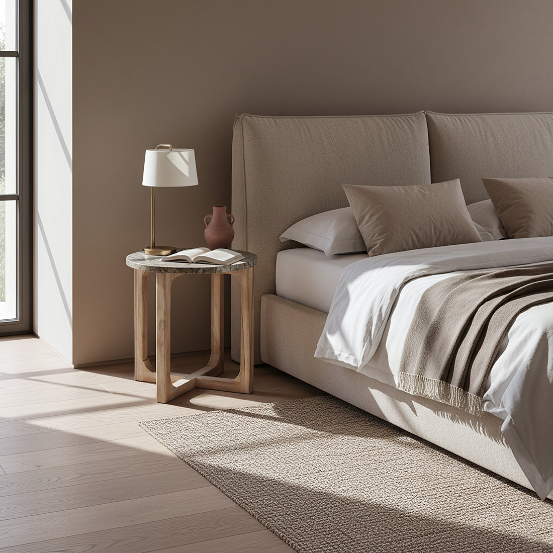 Crema Marmeren Bijzettafel Bizar