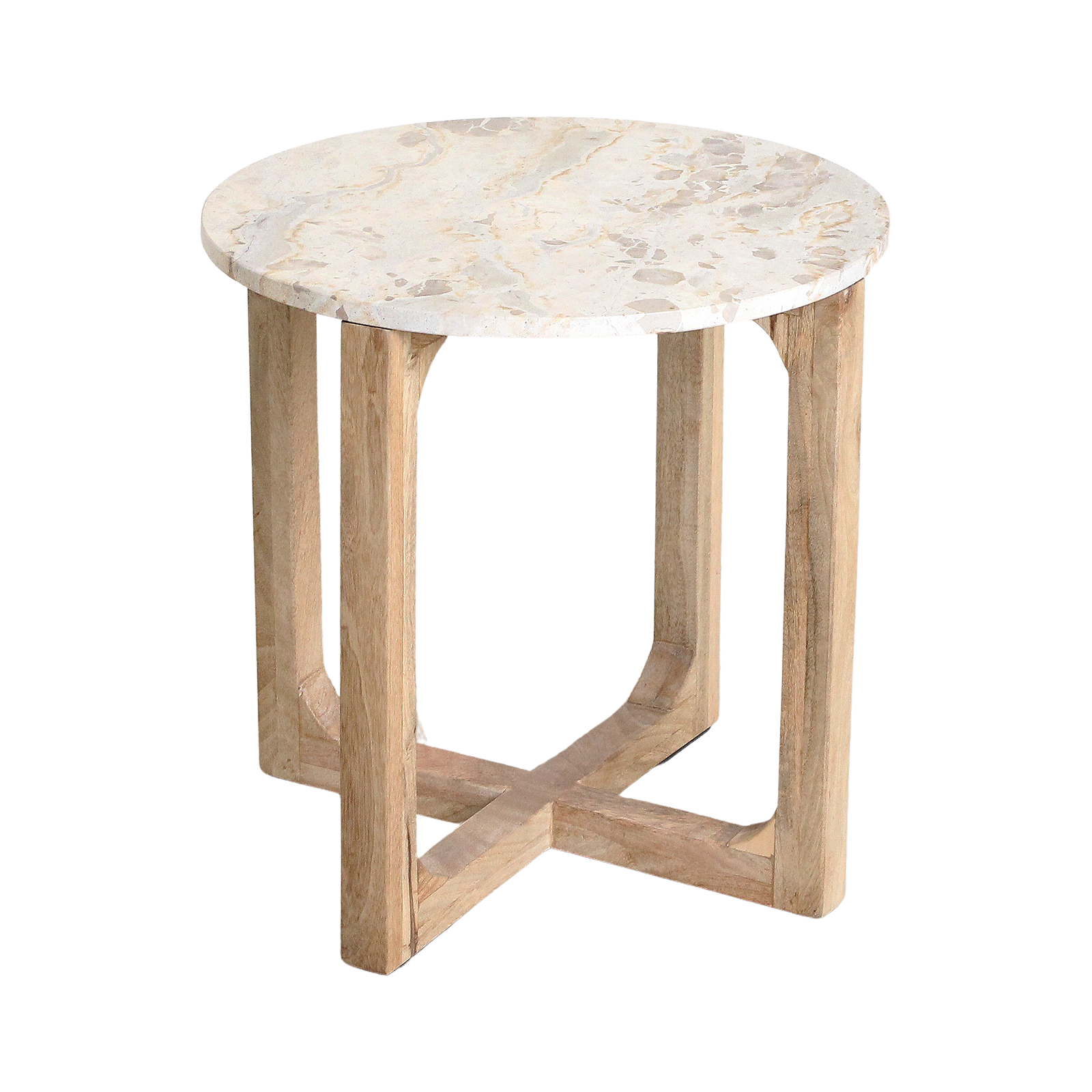 Crema Marmeren Bijzettafel Crème