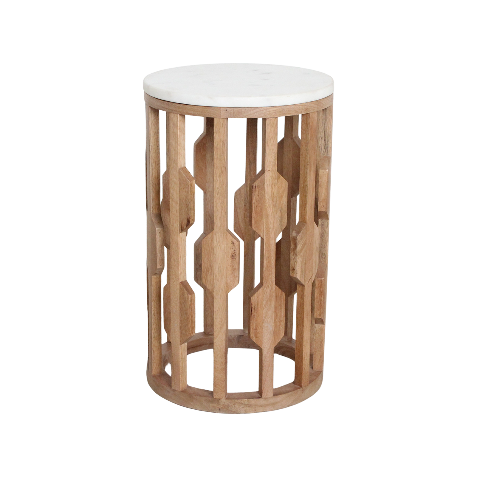 Atjeh Marmeren Bijzettafel Wit