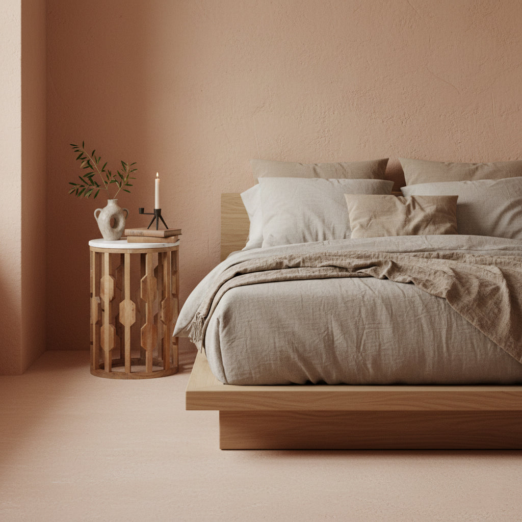 Atjeh Marmeren Bijzettafel Wit