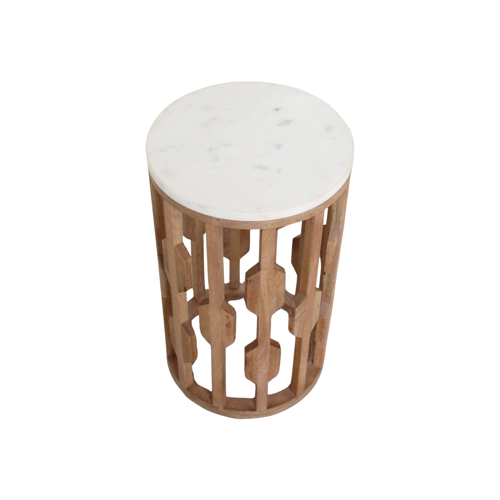 Atjeh Marmeren Bijzettafel Wit