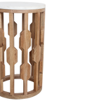 Atjeh Marmeren Bijzettafel Wit