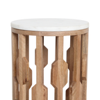 Atjeh Marmeren Bijzettafel Wit