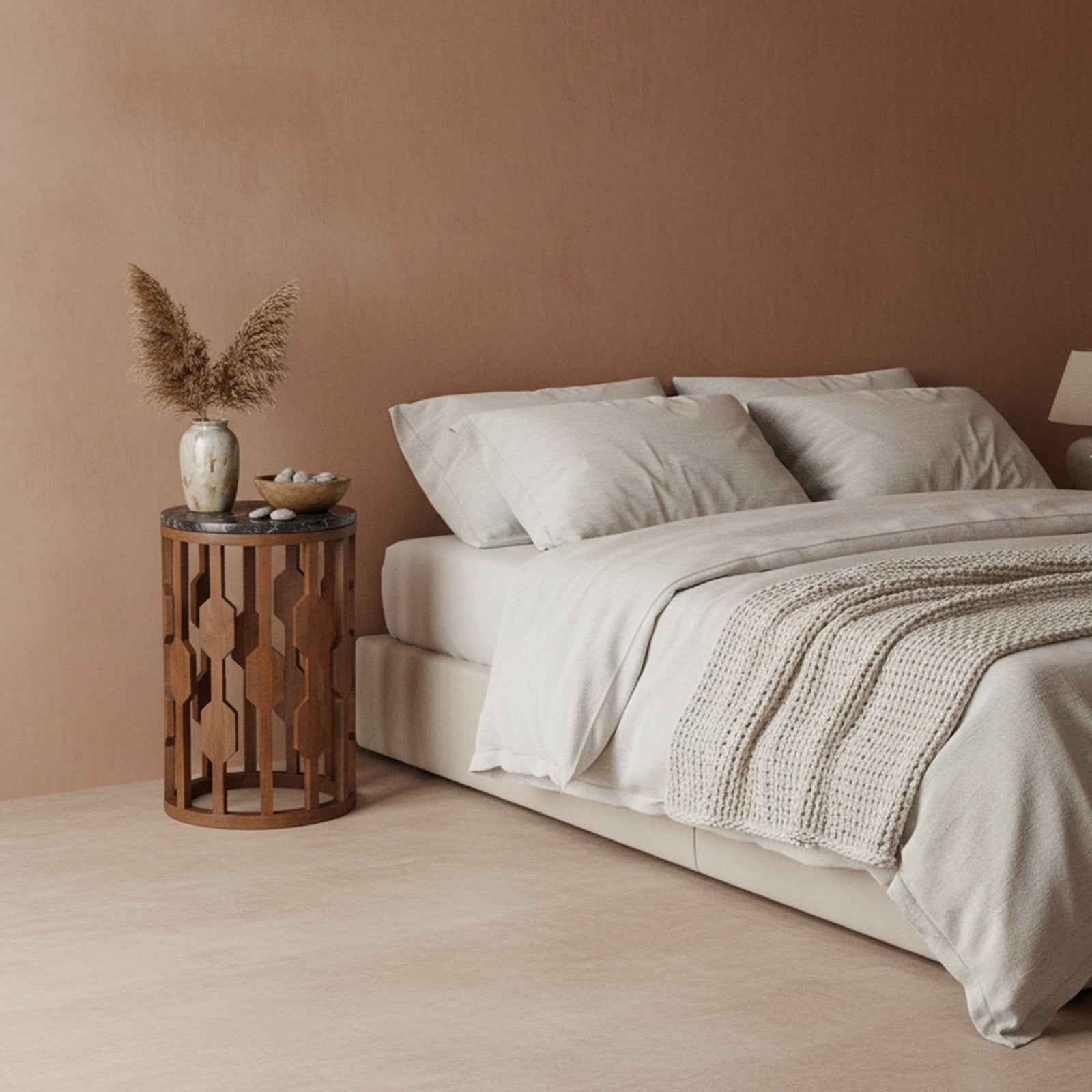 Brunei Marmeren Bijzettafel Zwart