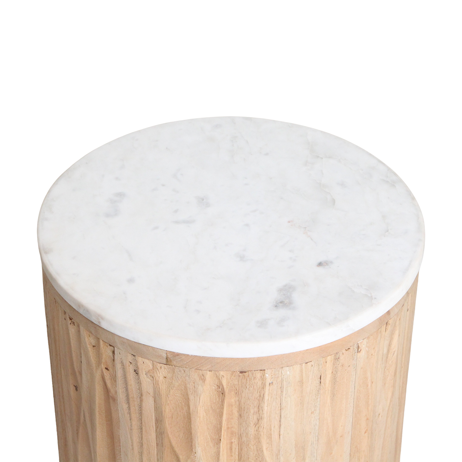 Malakka Marmeren Bijzettafel Wit