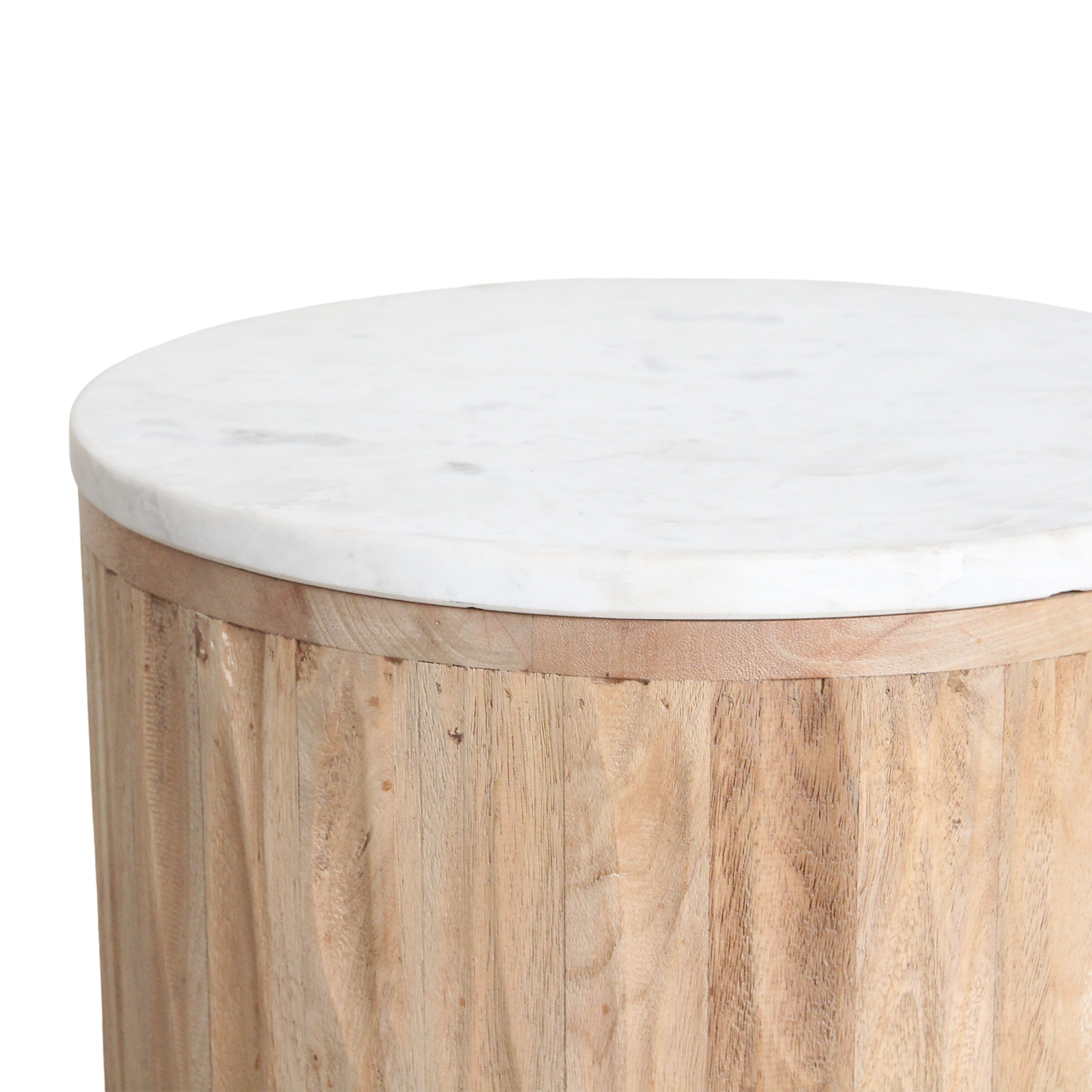 Malakka Marmeren Bijzettafel Wit