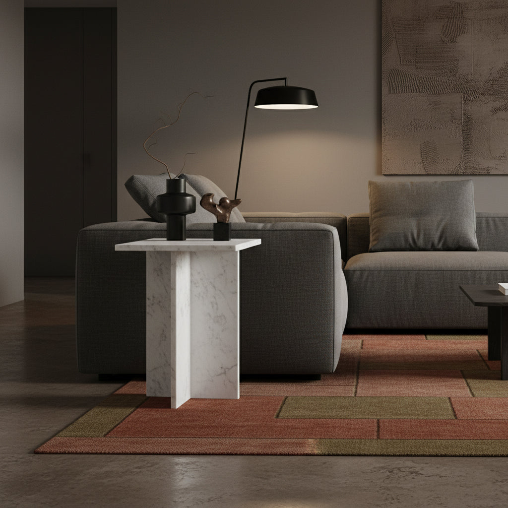 Beijing Marmeren Bijzettafel Wit