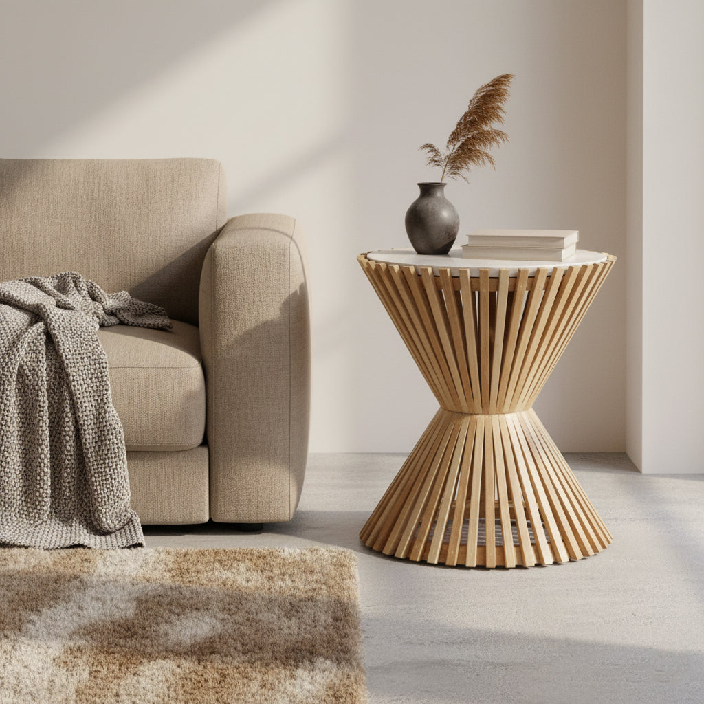 Infinity Marmeren Bijzettafel Hourglass