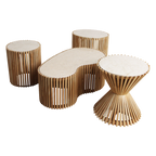 Infinity Marmeren Bijzettafel Hourglass