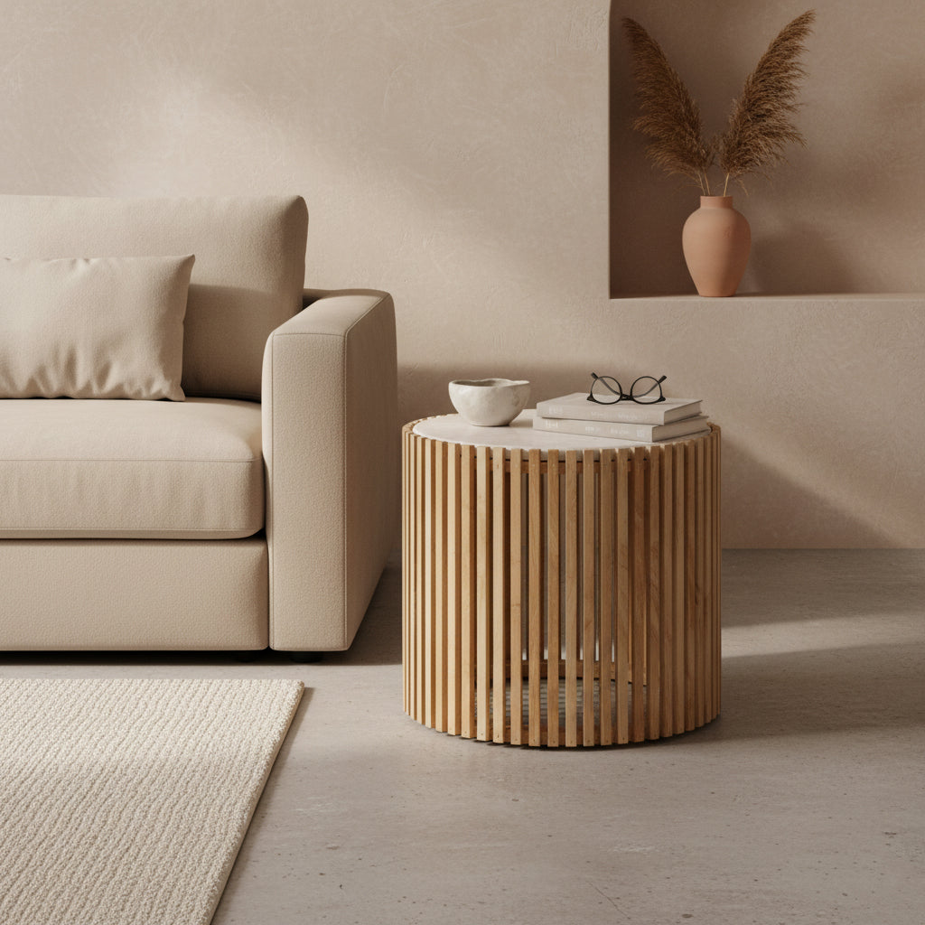 Infinity Ovale Marmeren Bijzettafel